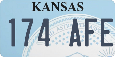KS license plate 174AFE
