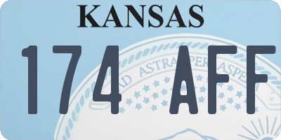 KS license plate 174AFF