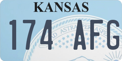 KS license plate 174AFG