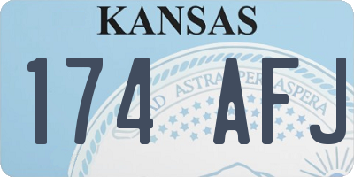 KS license plate 174AFJ