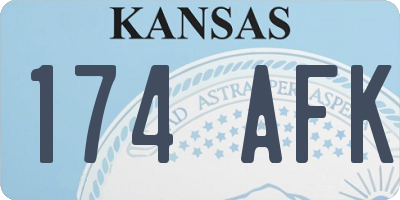 KS license plate 174AFK
