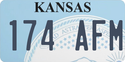 KS license plate 174AFM