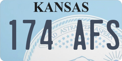 KS license plate 174AFS