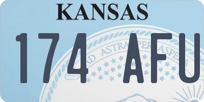 KS license plate 174AFU