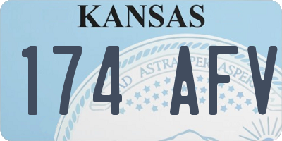 KS license plate 174AFV