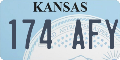 KS license plate 174AFY