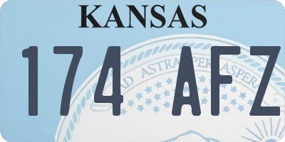 KS license plate 174AFZ