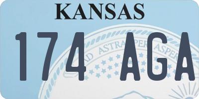 KS license plate 174AGA