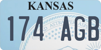 KS license plate 174AGB