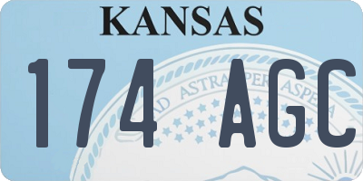 KS license plate 174AGC