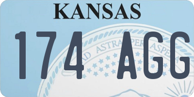 KS license plate 174AGG