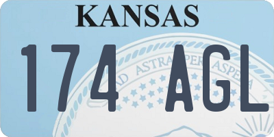 KS license plate 174AGL