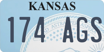 KS license plate 174AGS