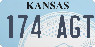 KS license plate 174AGT