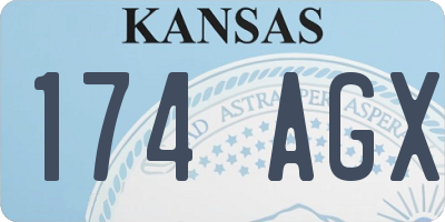 KS license plate 174AGX