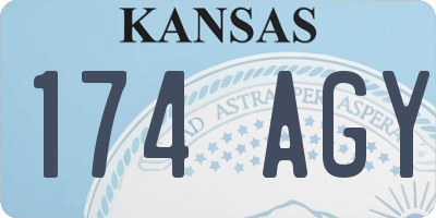 KS license plate 174AGY