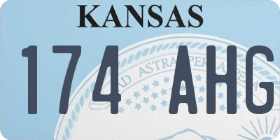 KS license plate 174AHG