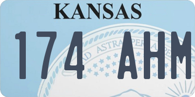 KS license plate 174AHM