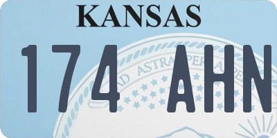 KS license plate 174AHN