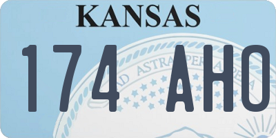 KS license plate 174AHO