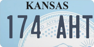 KS license plate 174AHT