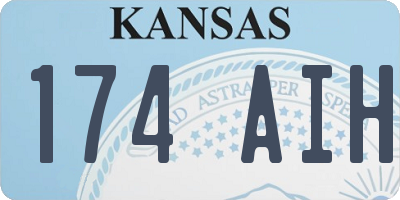 KS license plate 174AIH
