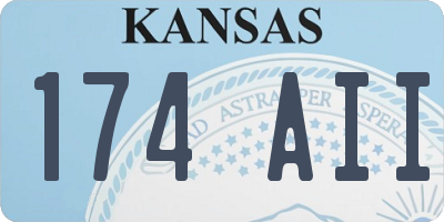KS license plate 174AII