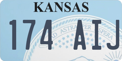 KS license plate 174AIJ