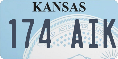 KS license plate 174AIK