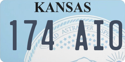 KS license plate 174AIO