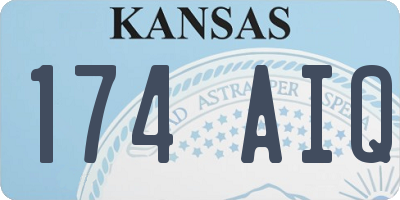 KS license plate 174AIQ