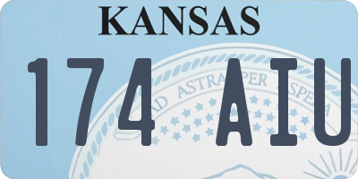 KS license plate 174AIU