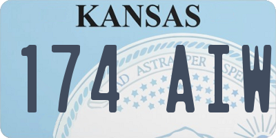 KS license plate 174AIW