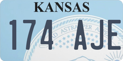 KS license plate 174AJE