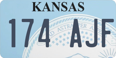 KS license plate 174AJF