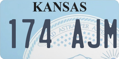 KS license plate 174AJM