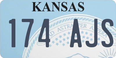 KS license plate 174AJS
