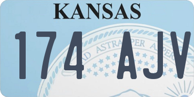 KS license plate 174AJV