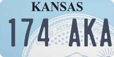 KS license plate 174AKA