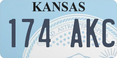KS license plate 174AKC