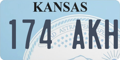 KS license plate 174AKH