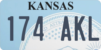 KS license plate 174AKL