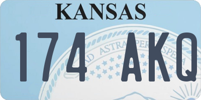 KS license plate 174AKQ