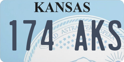 KS license plate 174AKS