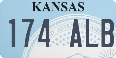 KS license plate 174ALB