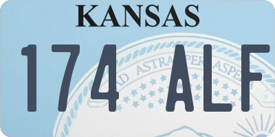 KS license plate 174ALF