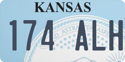 KS license plate 174ALH
