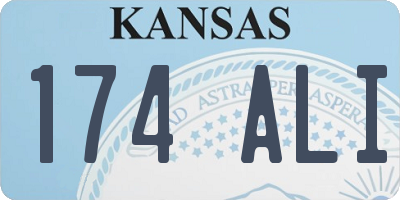 KS license plate 174ALI