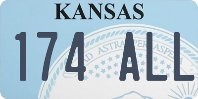 KS license plate 174ALL