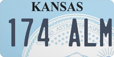 KS license plate 174ALM